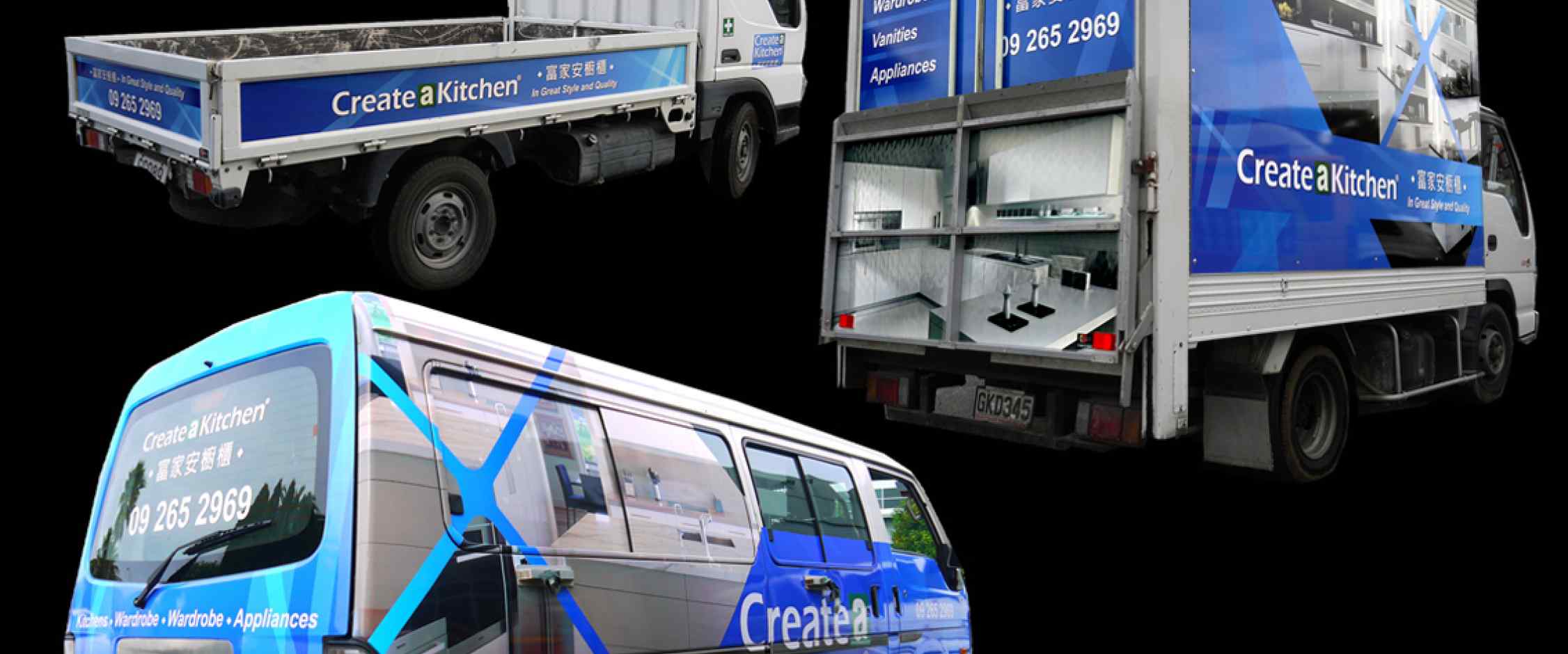 Ford ute, van, truck commercial graphic, 3M vinyl cutting, full car wrapping, high quality digital print and cut, air release laminating