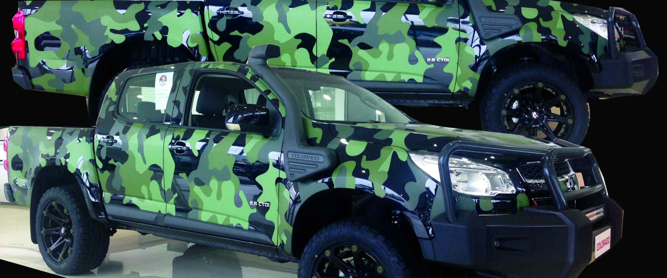 colorado ute holden car wrapping camo