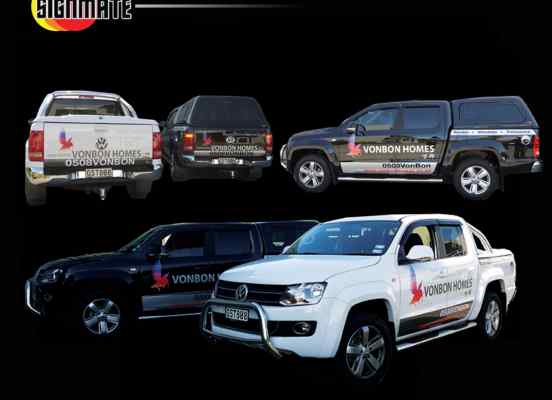 VW Ute commercial graphic, 3M vinyl cutting, wrapping, high quality digital print and cut, air release laminating